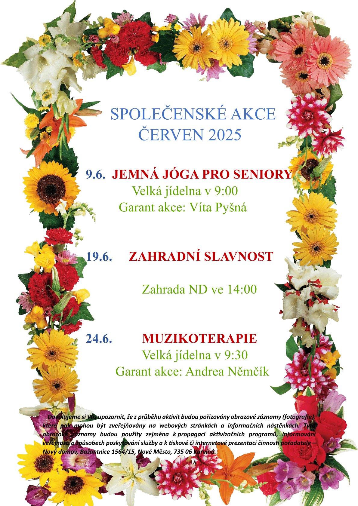 SPOLEČENSKÉ AKCE ČERVEN 2025